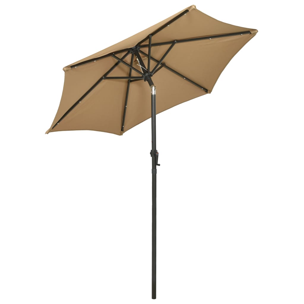 Sodo skėtis LED BRYCE, taupe, 200x211cm