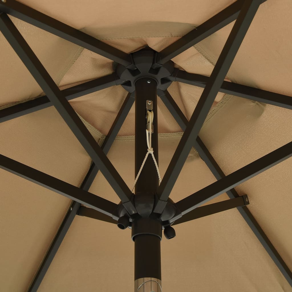 Sodo skėtis LED BRYCE, taupe, 200x211cm