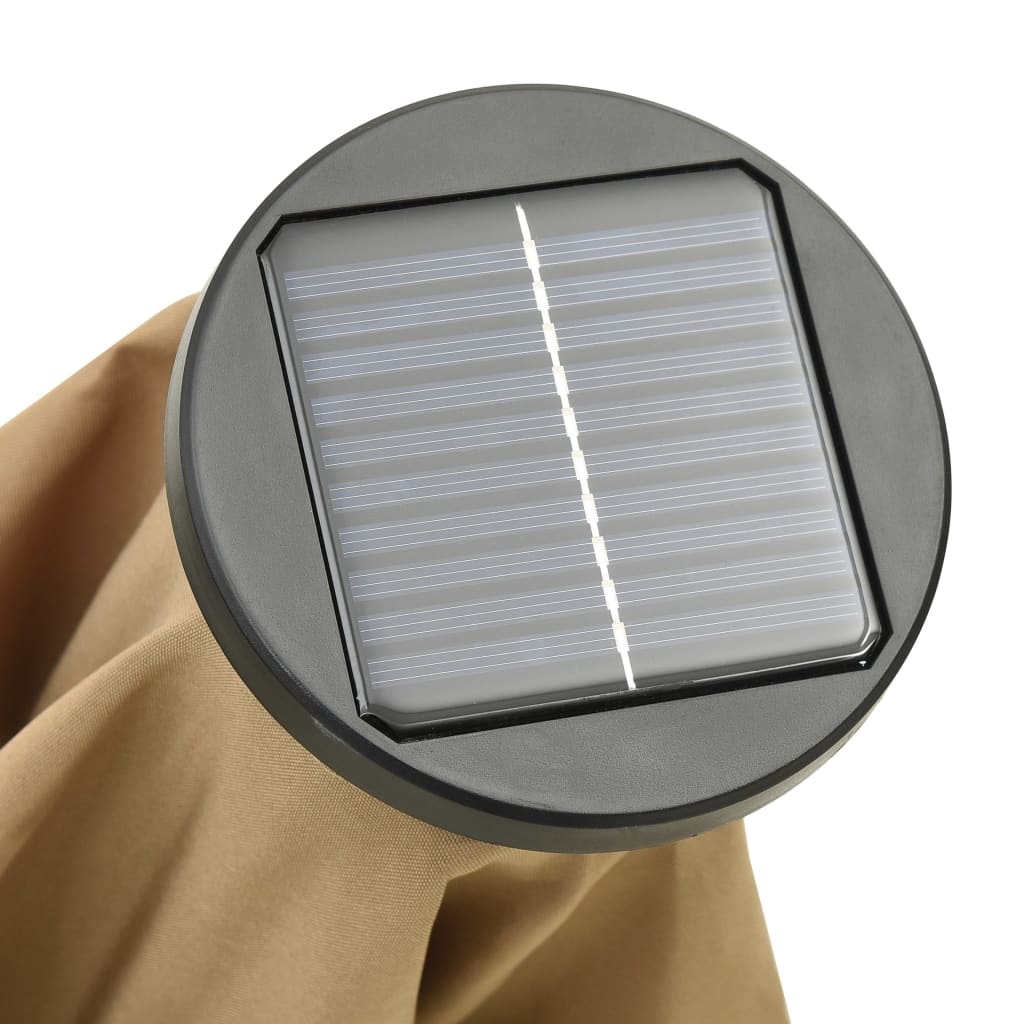 Sodo skėtis LED BRYCE, taupe, 200x211cm