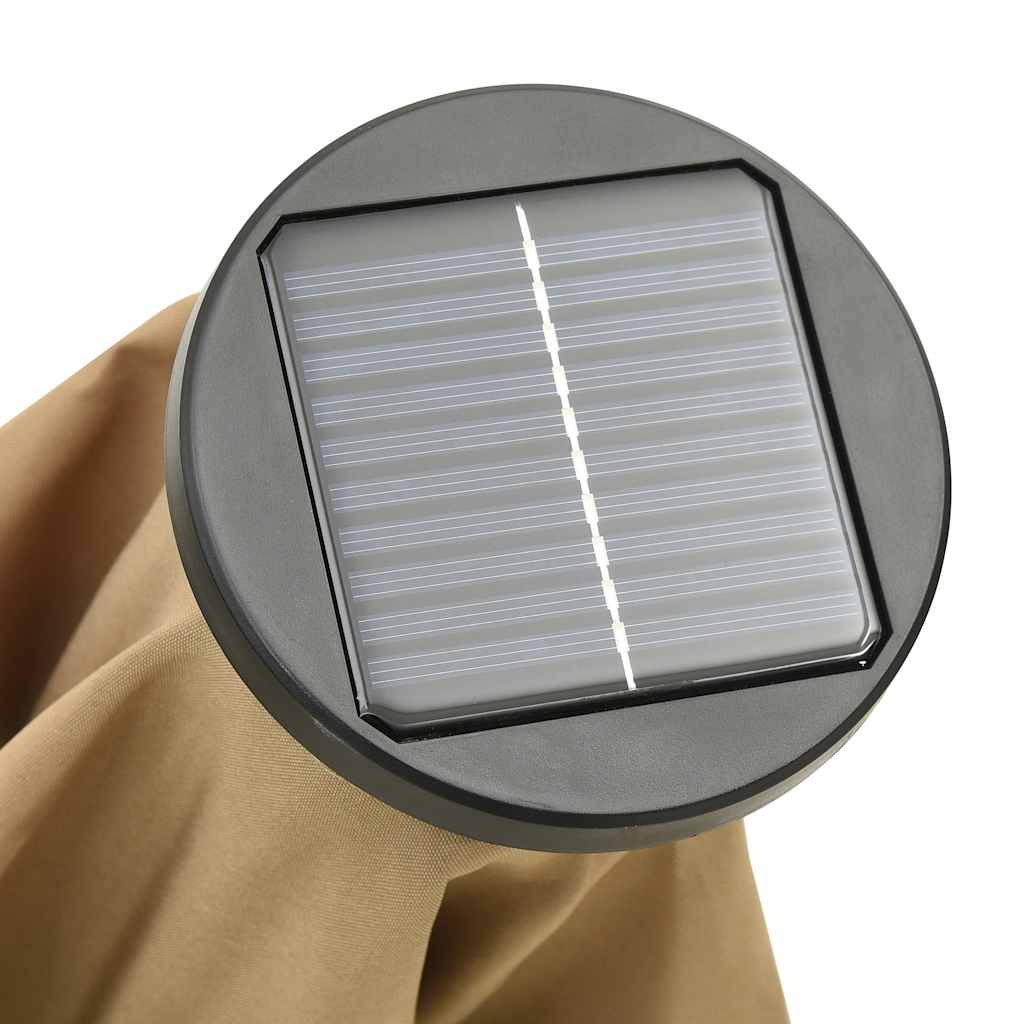 Sodo skėtis LED BRYCE, taupe, 200x211cm