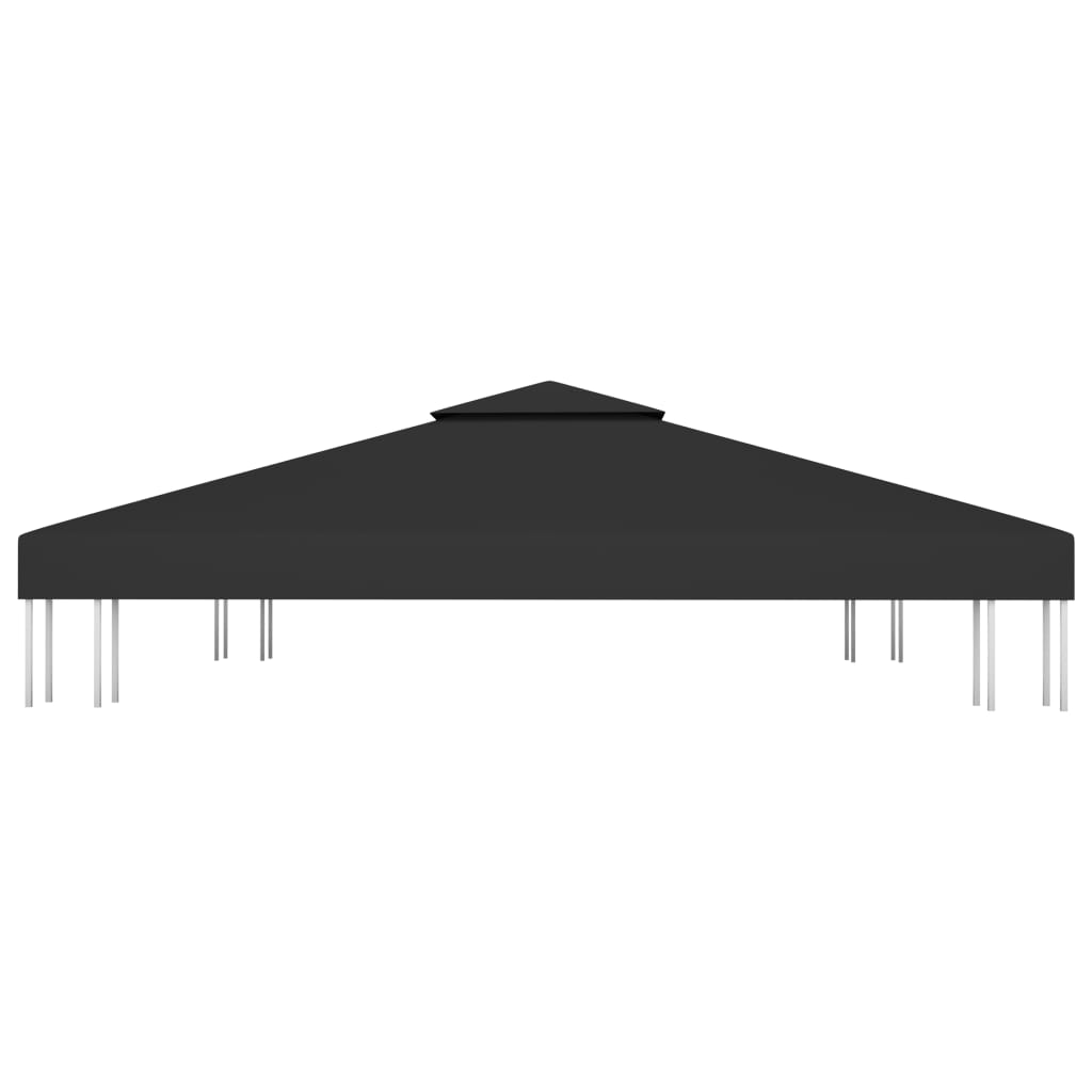 Lapenes pārvalks, 2 līmeņu, melns, 3x3m, 310 g/m²