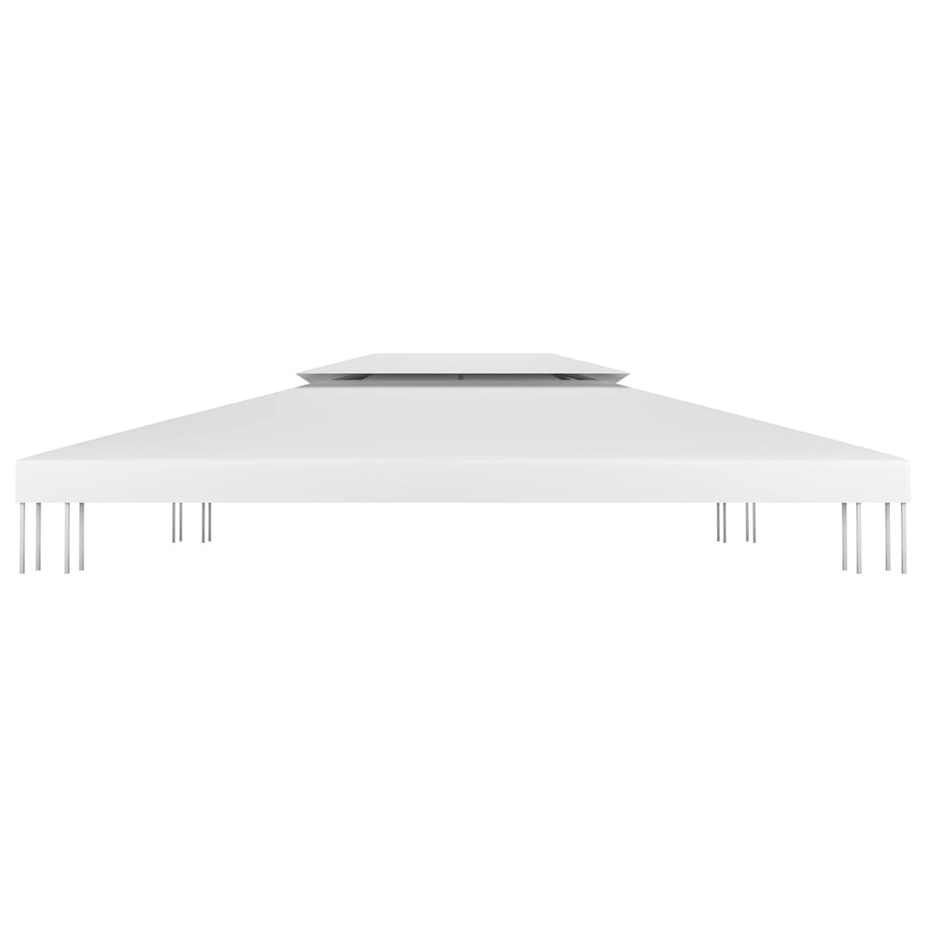 Gazebo canopy, 2-tier, white, 4x3m, 310 g/m²
