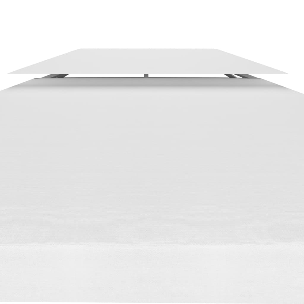 Gazebo canopy, 2-tier, white, 4x3m, 310 g/m²