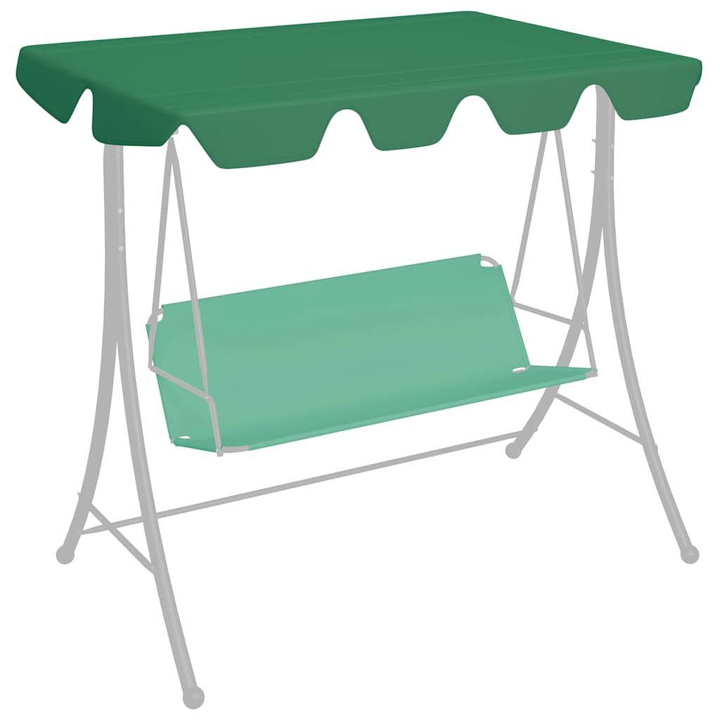 Replacement canopy for garden swing, green, 188/168x145/110cm