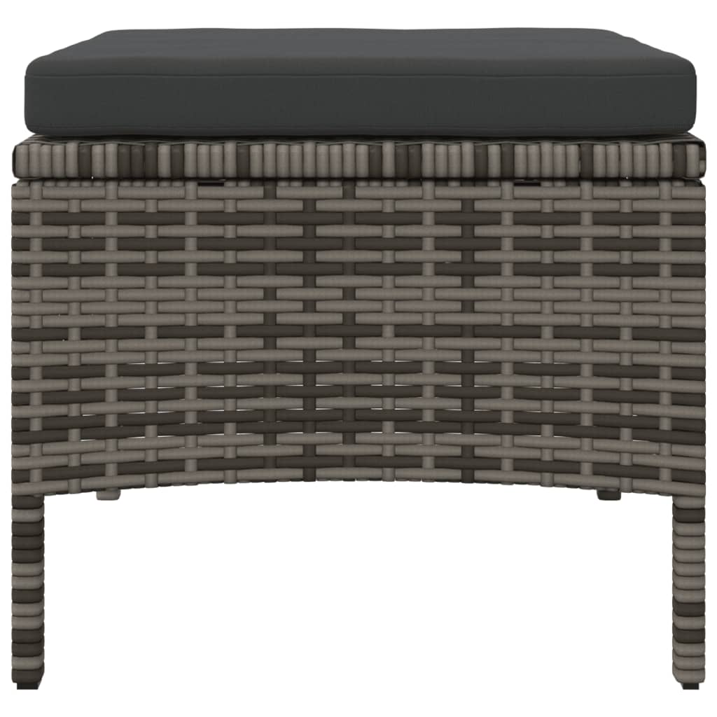 Dvivietė sodo sofa su arbatos staliuku, pilka, poliratanas