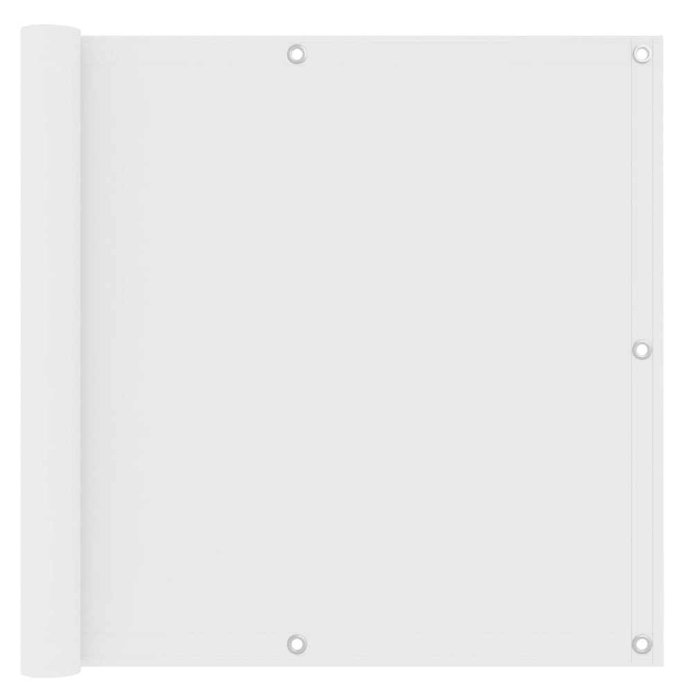 Balcony privacy screen, white, 90x600cm, Oxford fabric