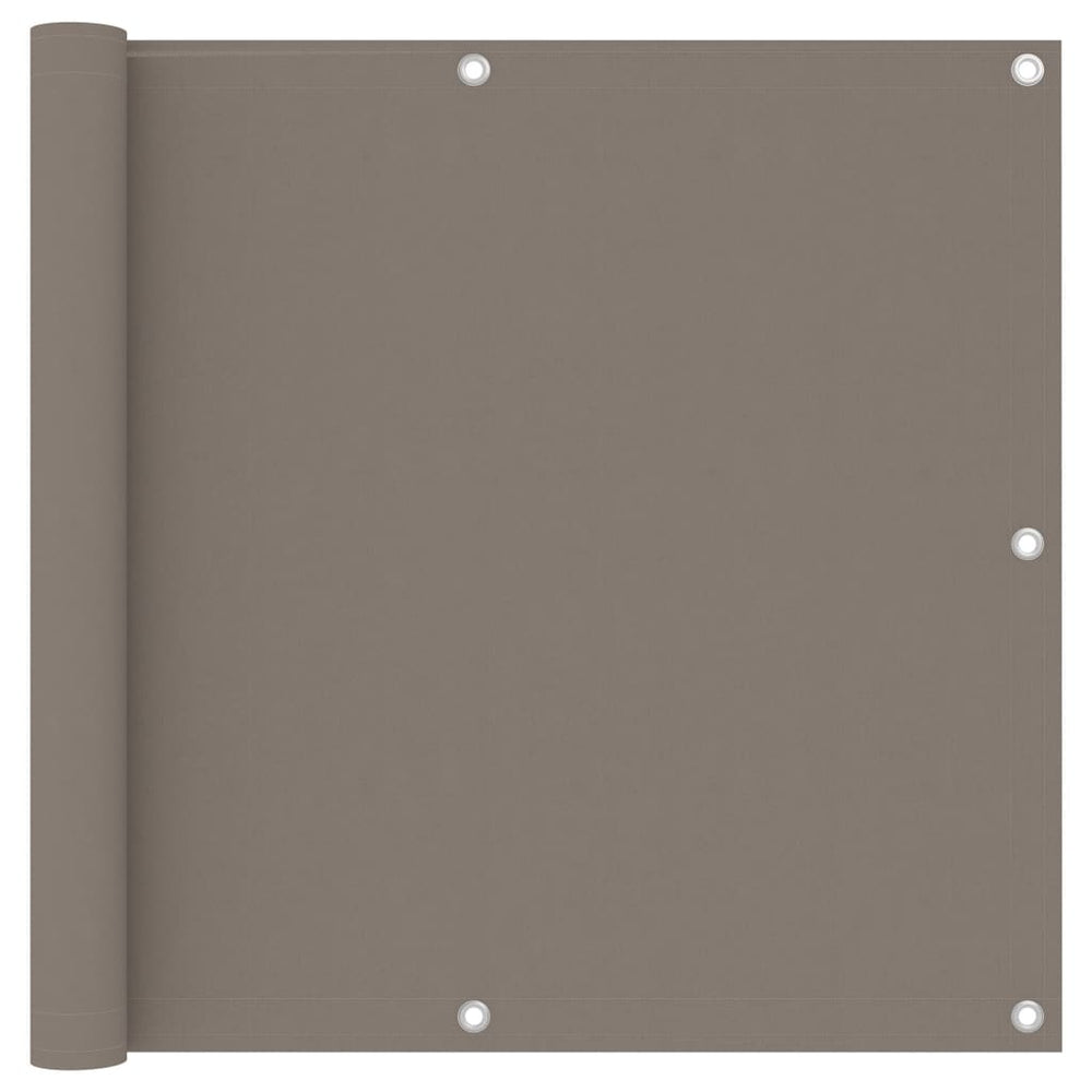 Balcony privacy screen, taupe, 90x400cm, oxford fabric