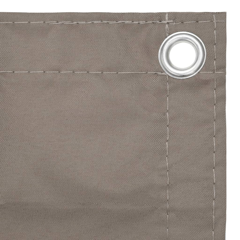 Balcony privacy screen, taupe, 90x400cm, oxford fabric
