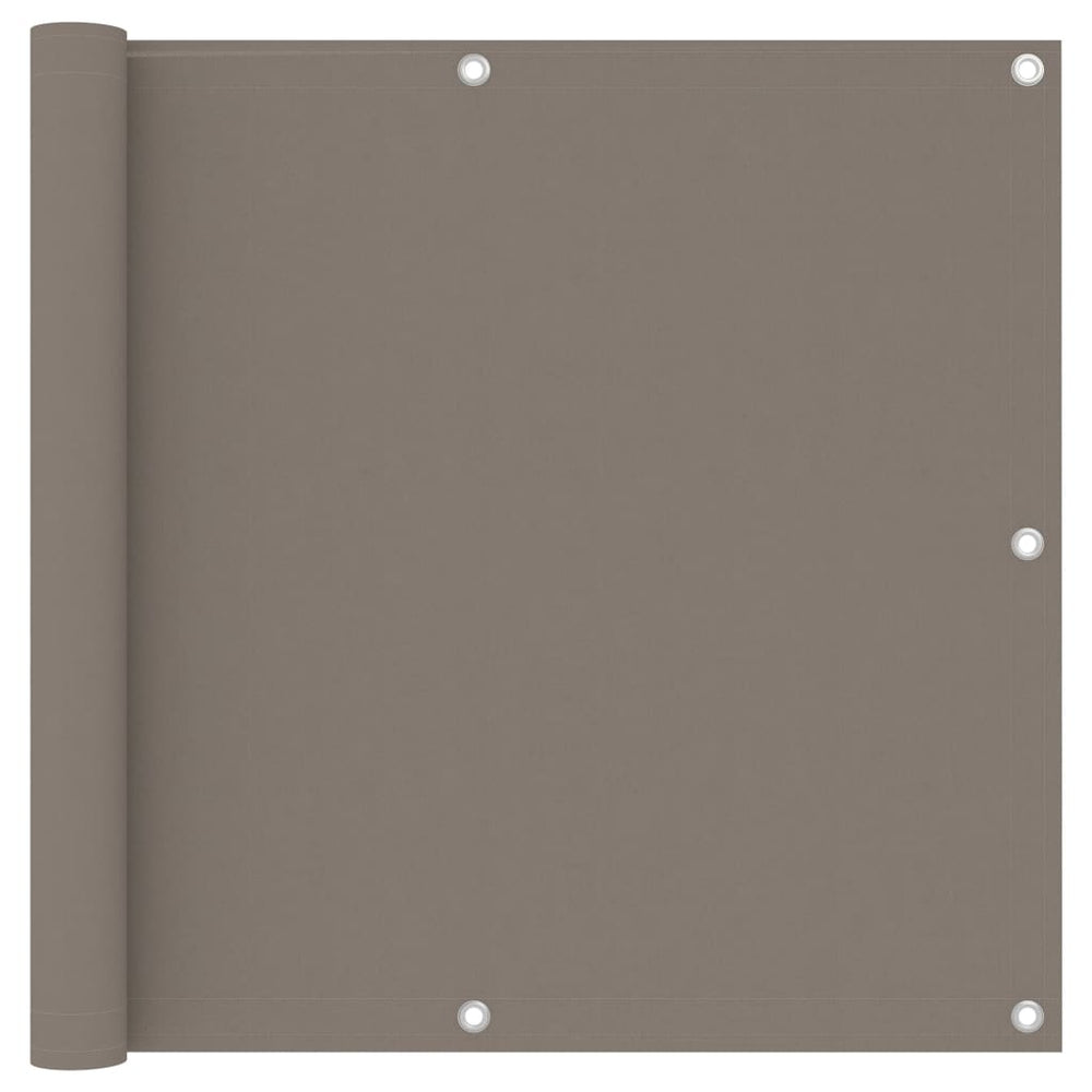 Balcony privacy screen, taupe, 90x500cm, oxford fabric