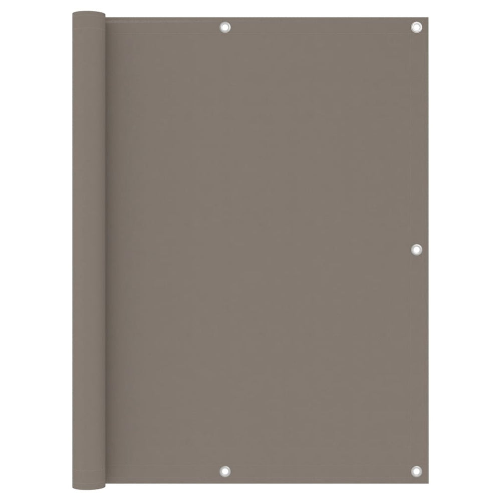 Balcony privacy screen, taupe, 120x400cm, Oxford fabric