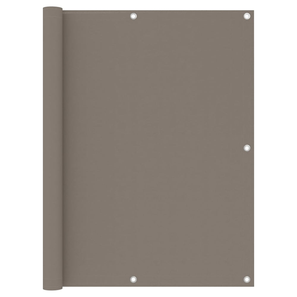 Balcony privacy screen, taupe, 120x500cm, Oxford fabric