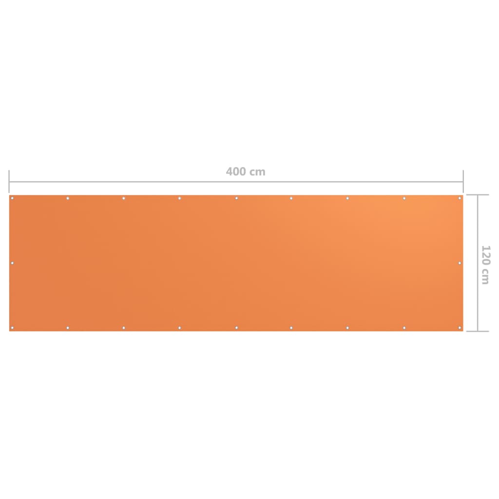 Balkono pertvara, oranžinė, 120x400cm, oksfordo audinys