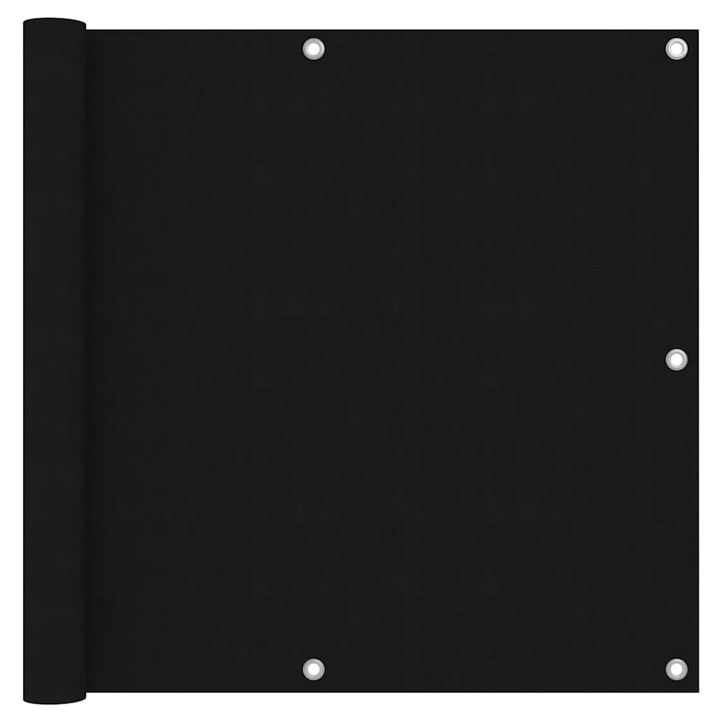 Balcony privacy screen, black, 90x600cm, oxford fabric