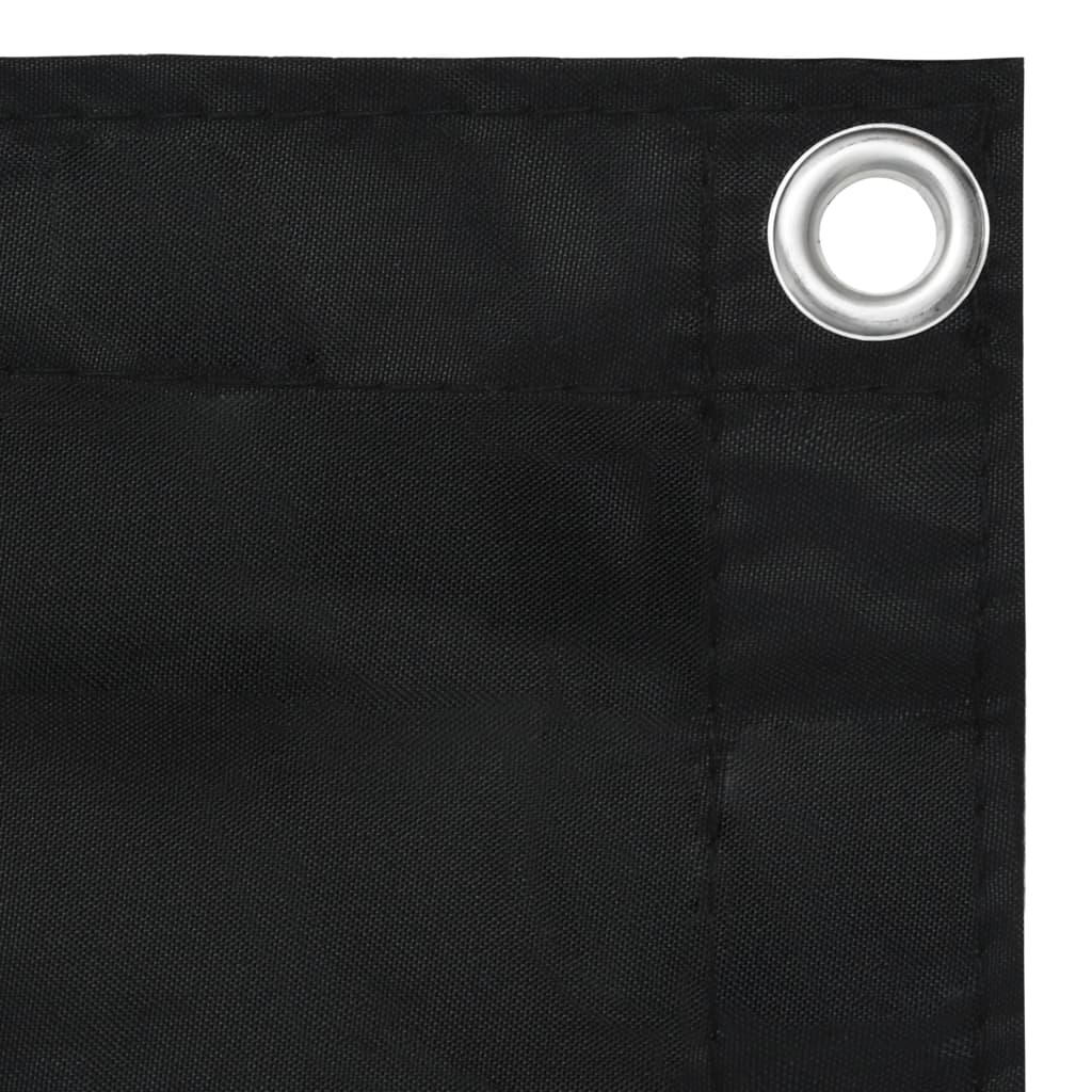 Balcony screen, black, 120x500cm, oxford fabric
