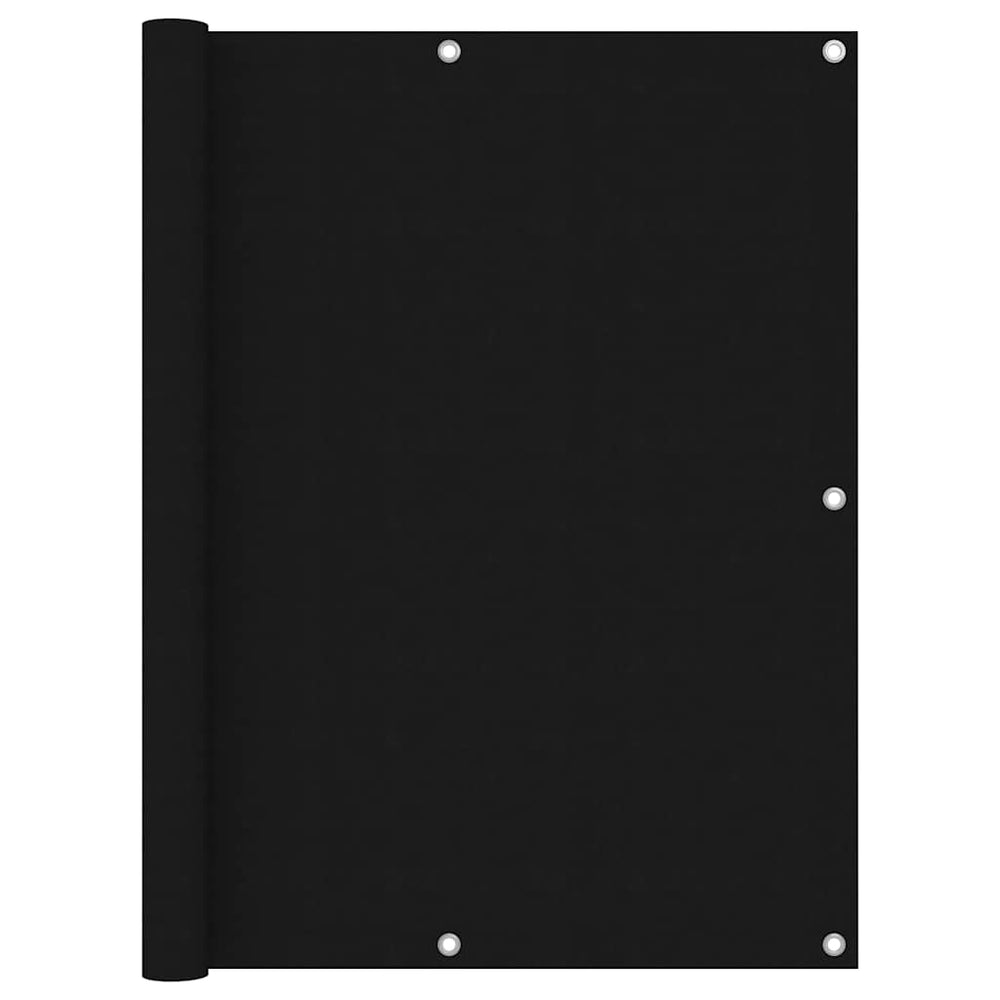 Balcony privacy screen, black, 120x600cm, oxford fabric
