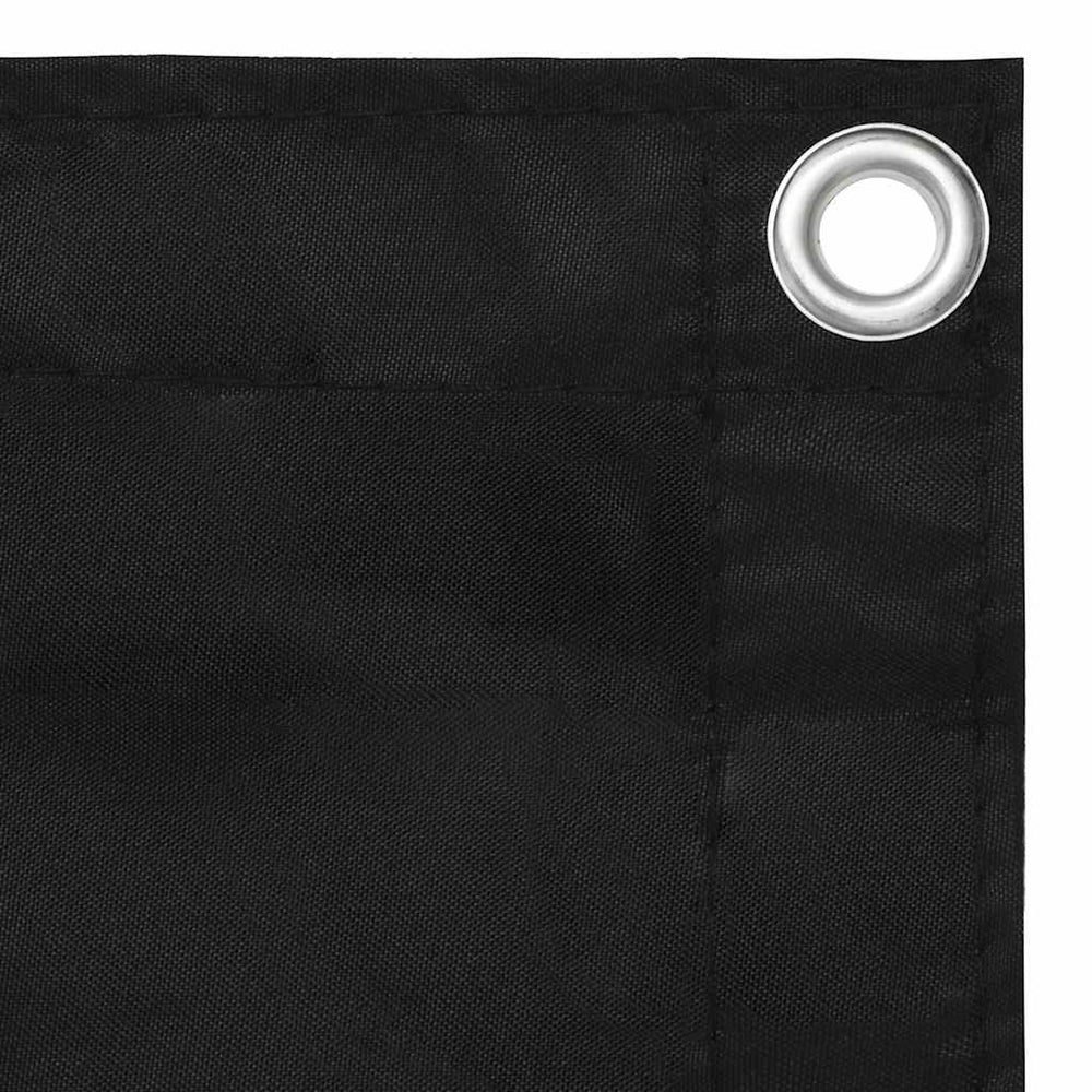 Balcony privacy screen, black, 120x600cm, oxford fabric