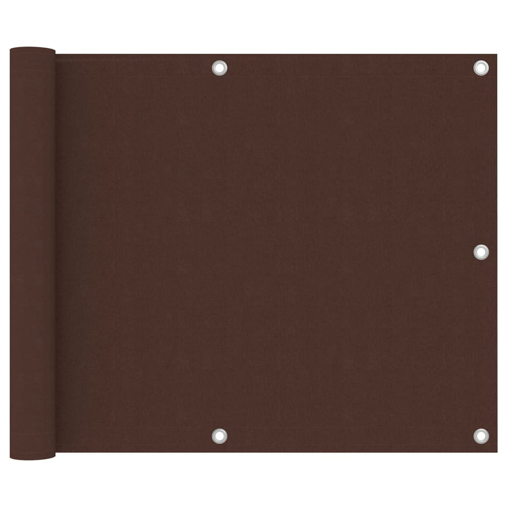 Balcony privacy screen, brown, 75x400cm, Oxford fabric