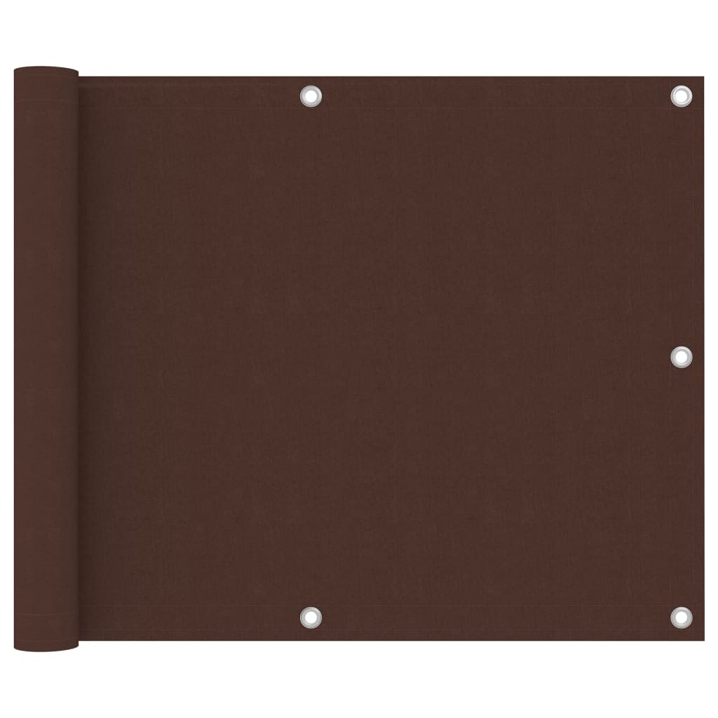 Balcony privacy screen, brown, 75x600cm, Oxford fabric