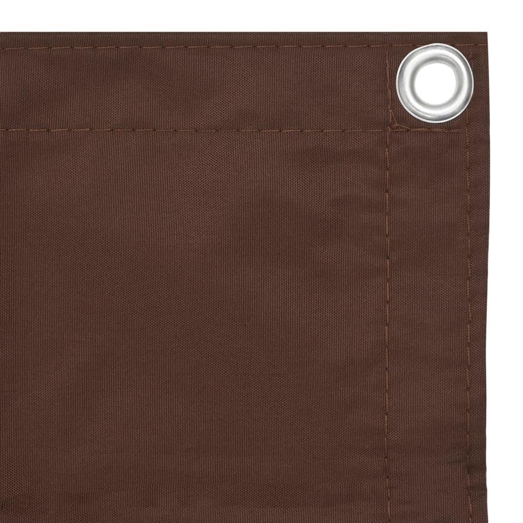 Balcony privacy screen, brown, 75x600cm, Oxford fabric