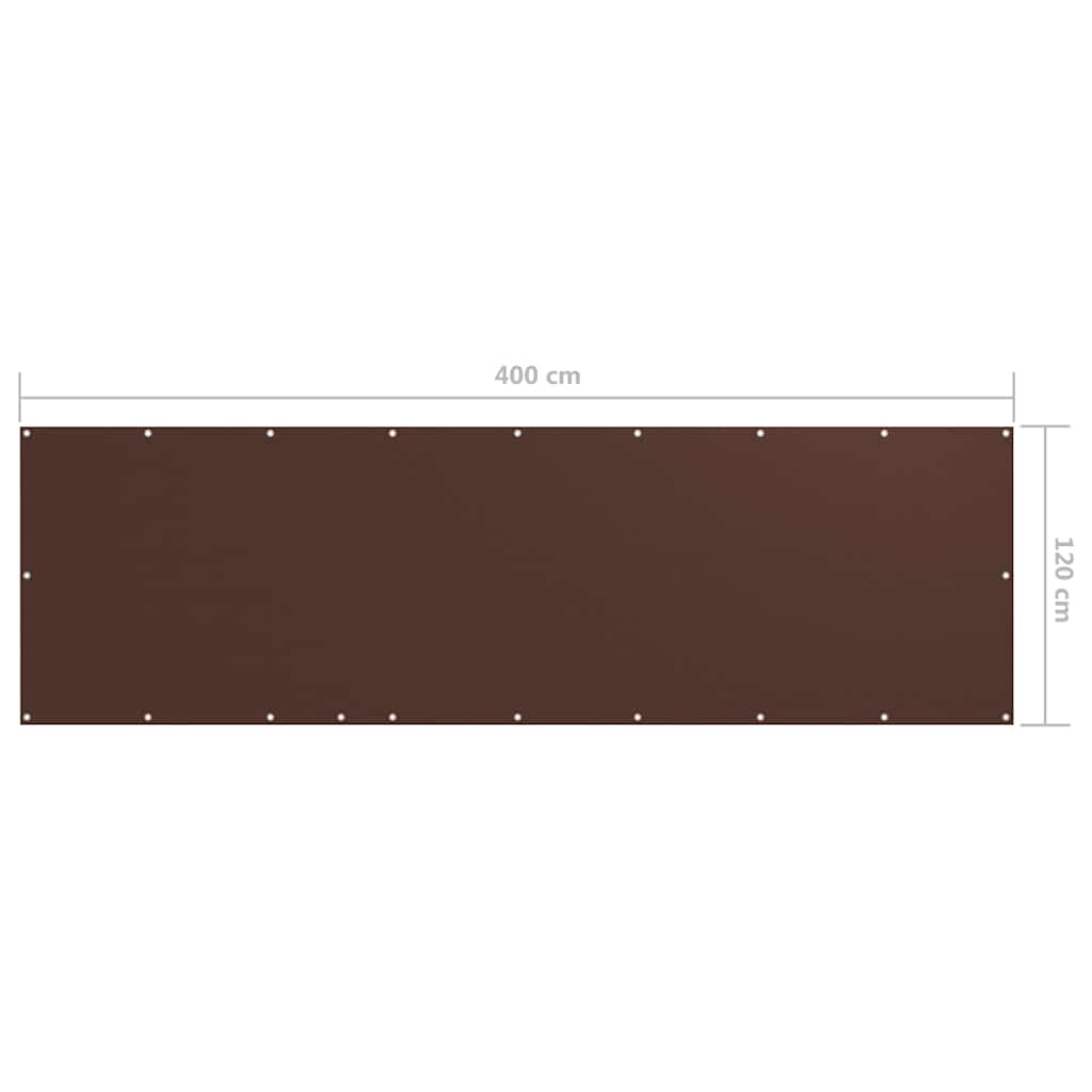 Balkono pertvara, rudos spalvos, 120x400cm, oksfordo audinys