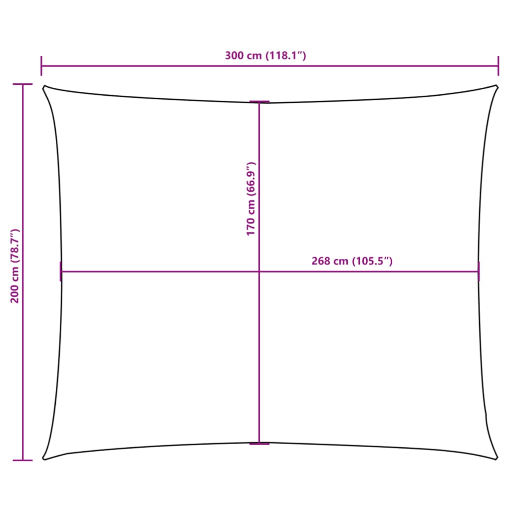 Uždanga nuo saulės, antracito, 2x3m, oksfordo audinys