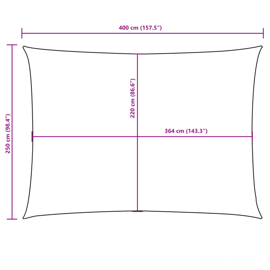 Uždanga nuo saulės, antracito, 2,5x4m, oksfordo audinys