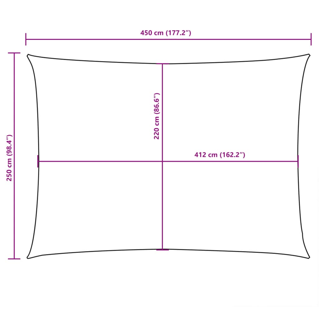 Uždanga nuo saulės, kreminė, 2,5x4,5m, oksfordo audinys