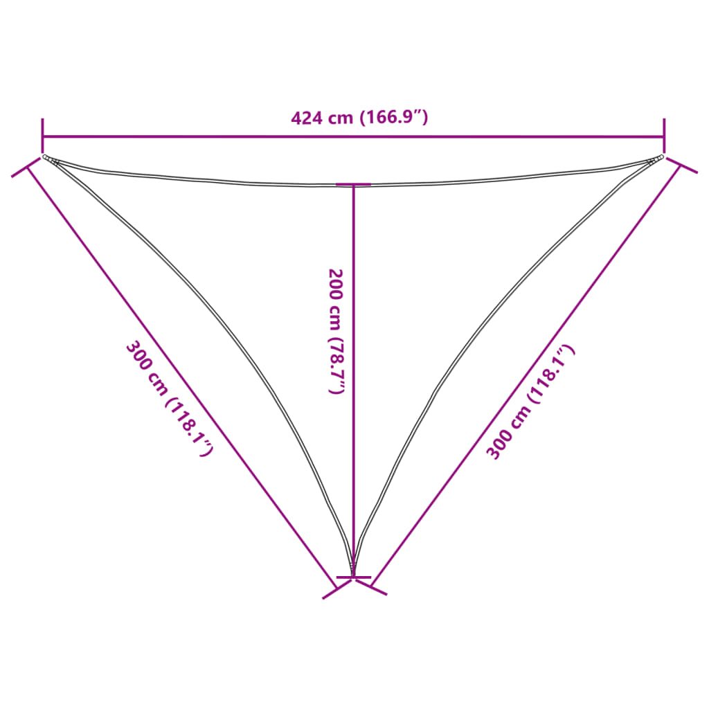 Uždanga nuo saulės, kreminė, 3x3x4,24m, oksfordo audinys