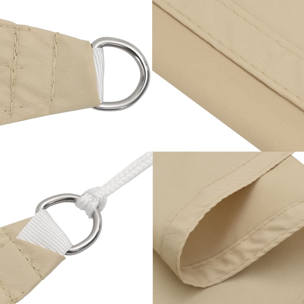 Sunshade sail, cream, 4x4x5m, oxford fabric, triangular
