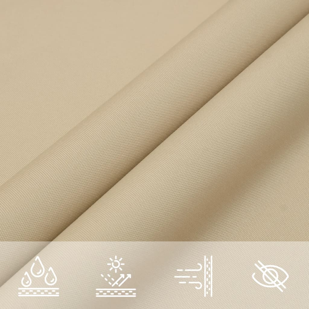 Sun shade sail, cream, 6x6x6m, Oxford fabric, triangular