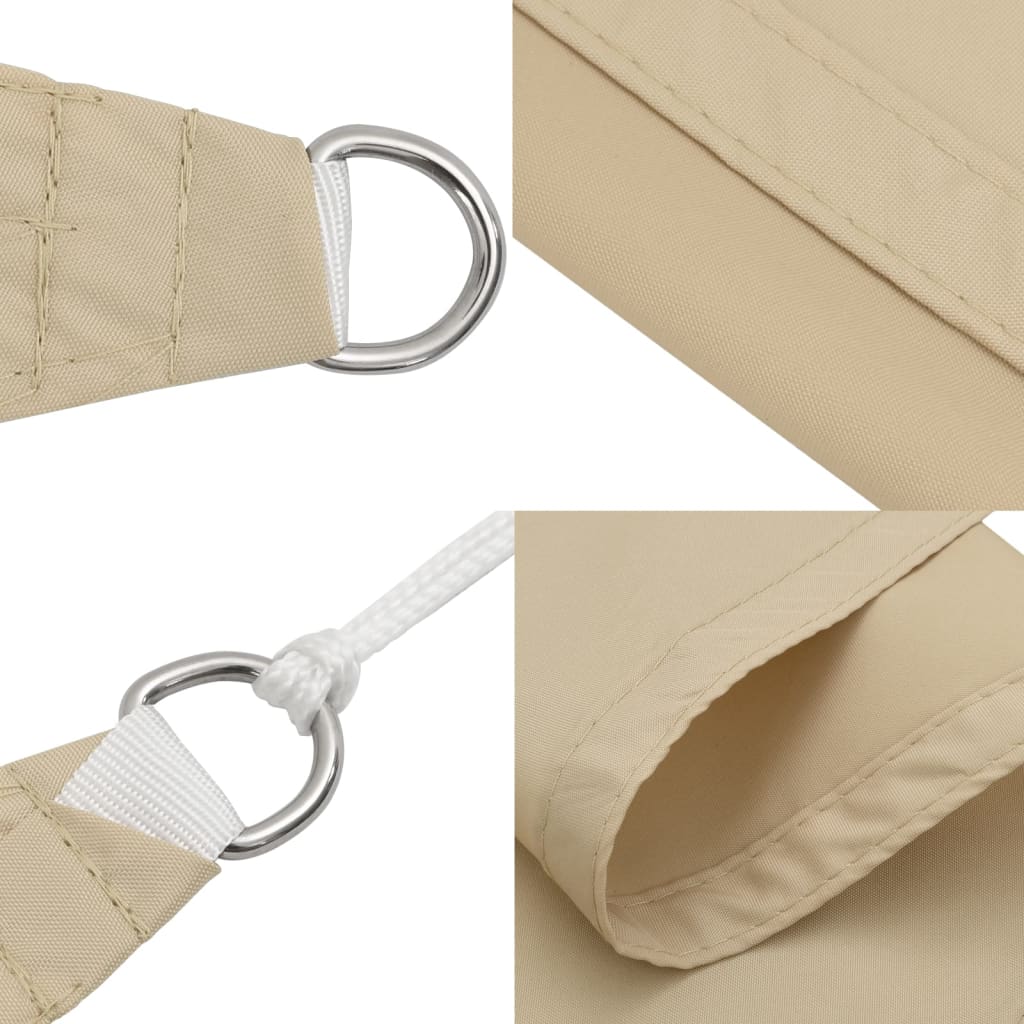 Sun shade sail, cream, 6x6x6m, Oxford fabric, triangular