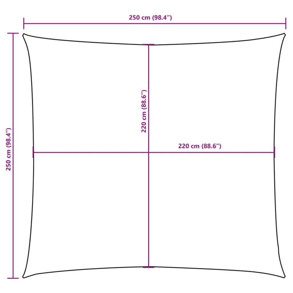 Saulessargs, krēmkrāsas, 2,5x2,5 m, Oksfordas audums