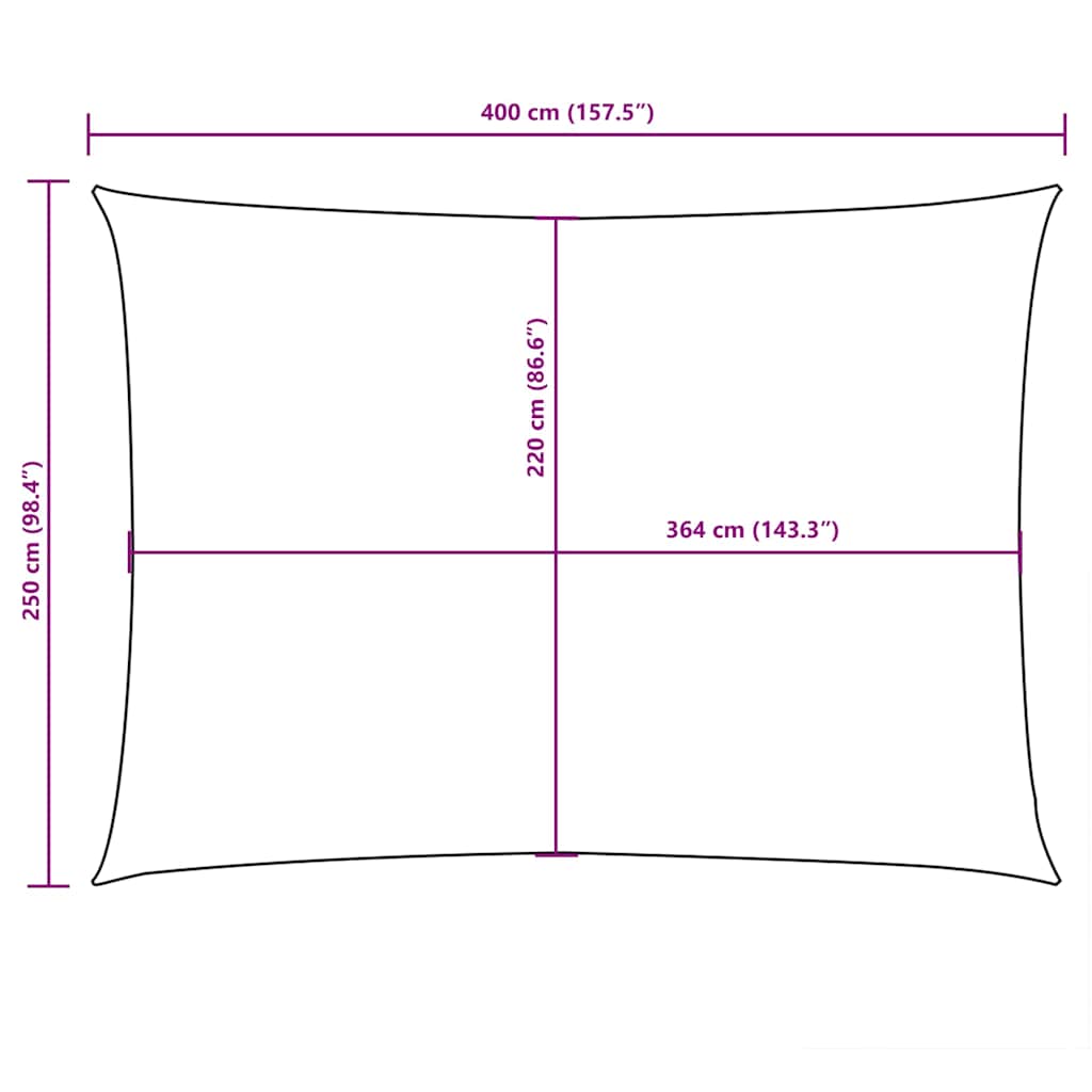 Uždanga nuo saulės, kreminė, 2,5x4m, oksfordo audinys