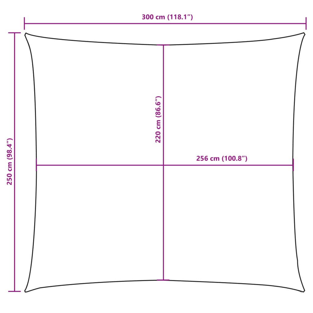 Uždanga nuo saulės, balta, 2,5x3m, oksfordo audinys