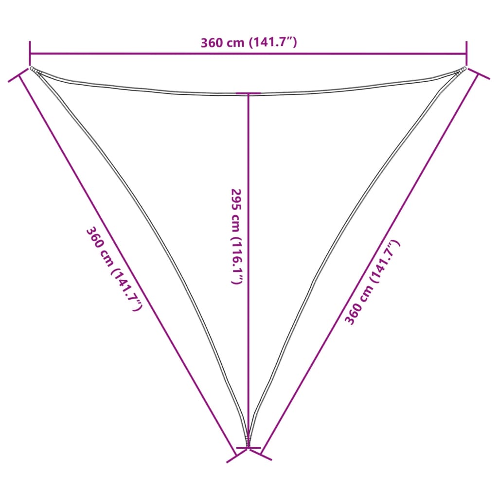 Tentas nuo saulės, baltas, oksfordo audinys, 3,6x3,6x3,6m