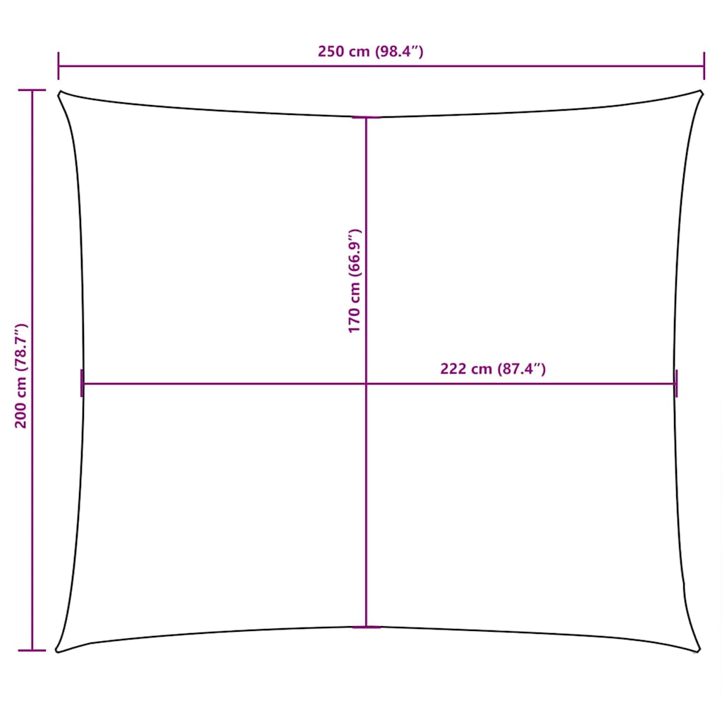 Uždanga nuo saulės, terakota, 2x2,5m, oksfordo audinys