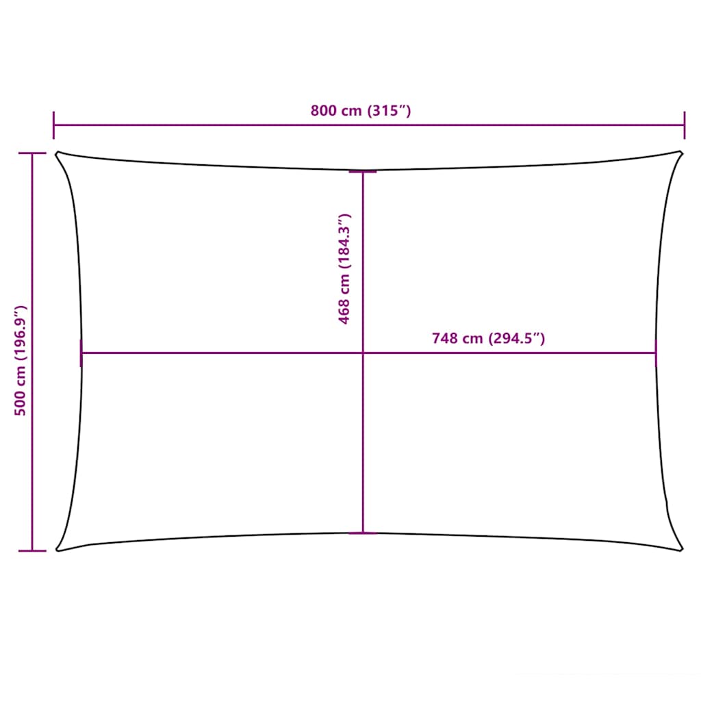 Uždanga nuo saulės, terakota, 5x8m, oksfordo audinys
