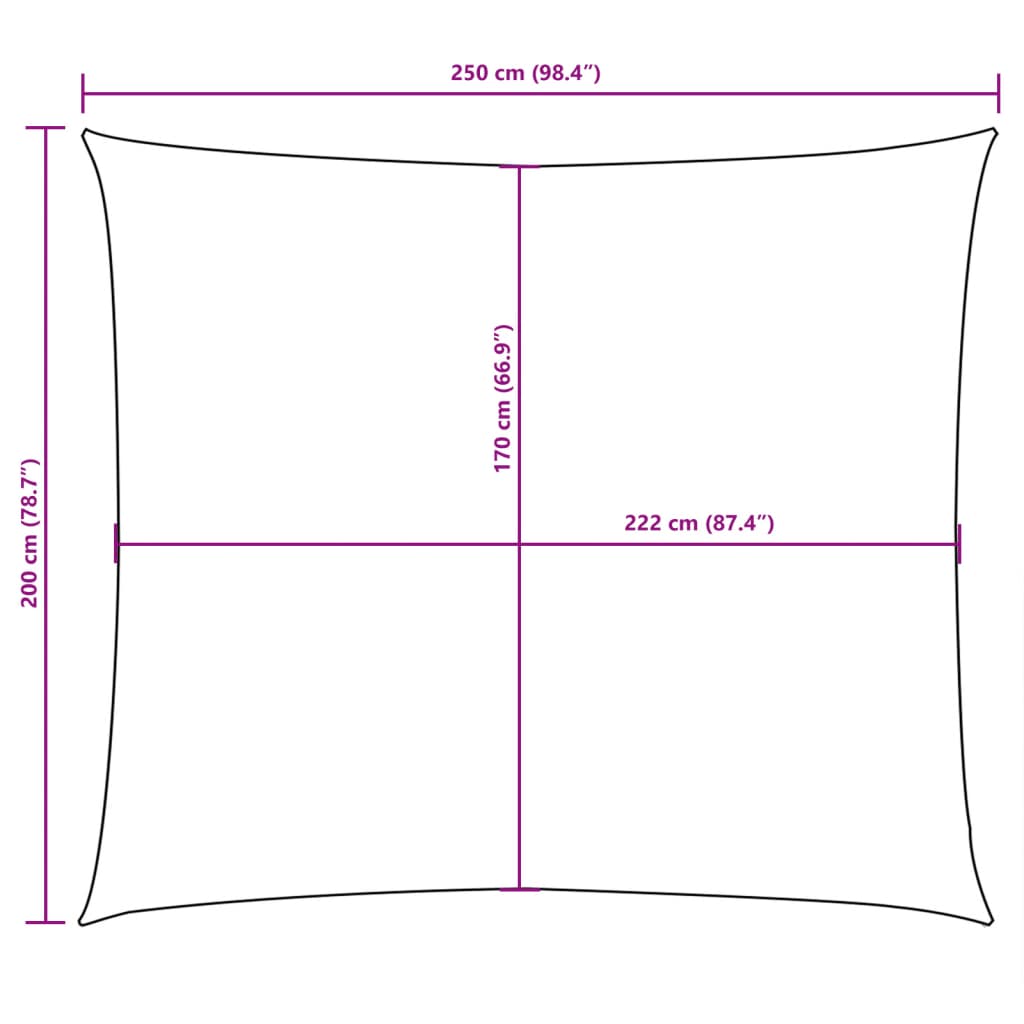 Uždanga nuo saulės, taupe, 2x2,5m, oksfordo audinys