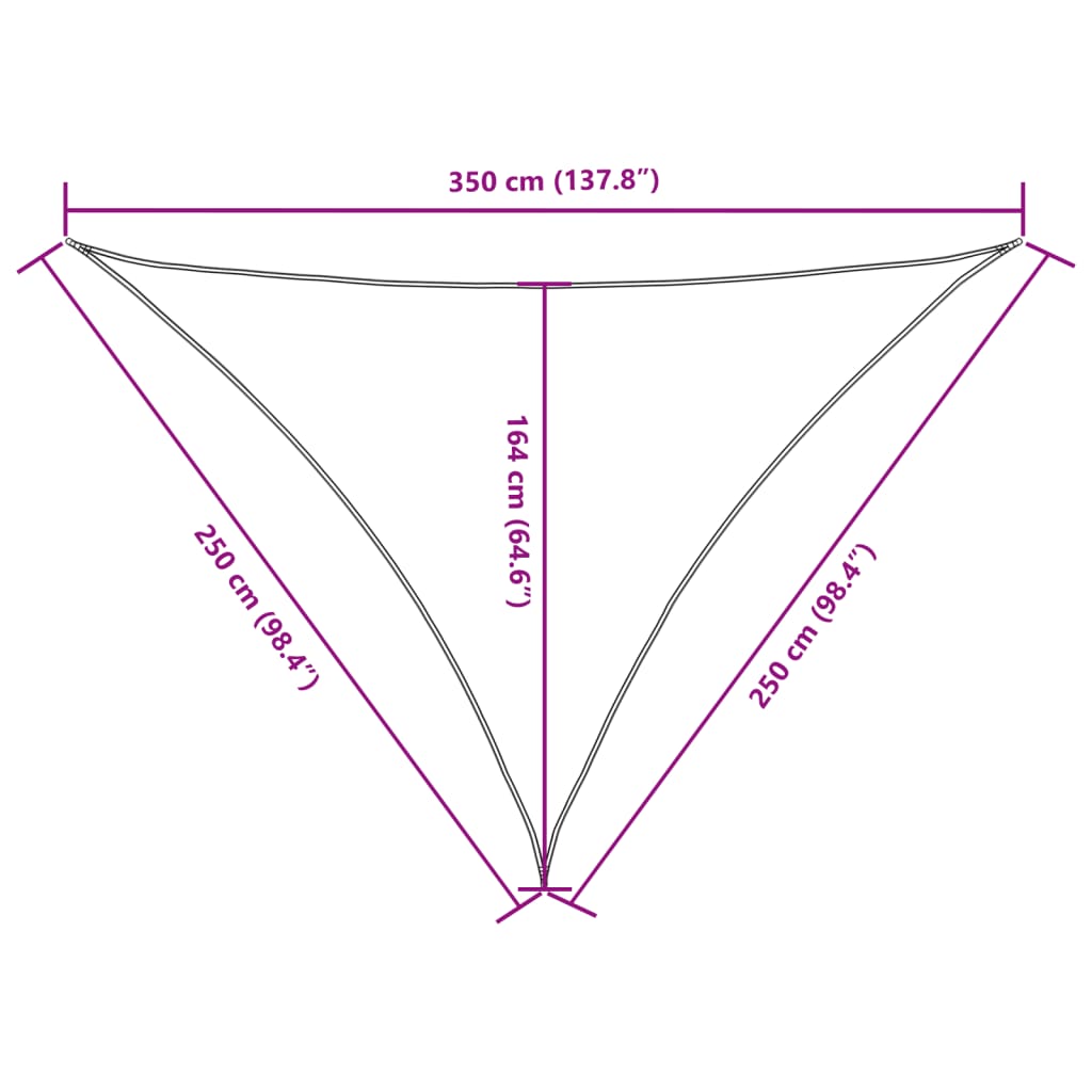Uždanga nuo saulės, taupe, 2,5x2,5x3,5m, oksfordo audinys
