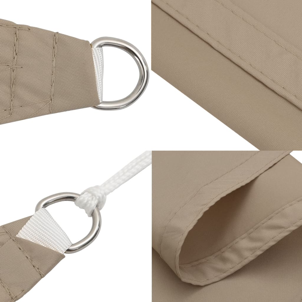 Sun shade sail, taupe, 6x6x6m, oxford fabric