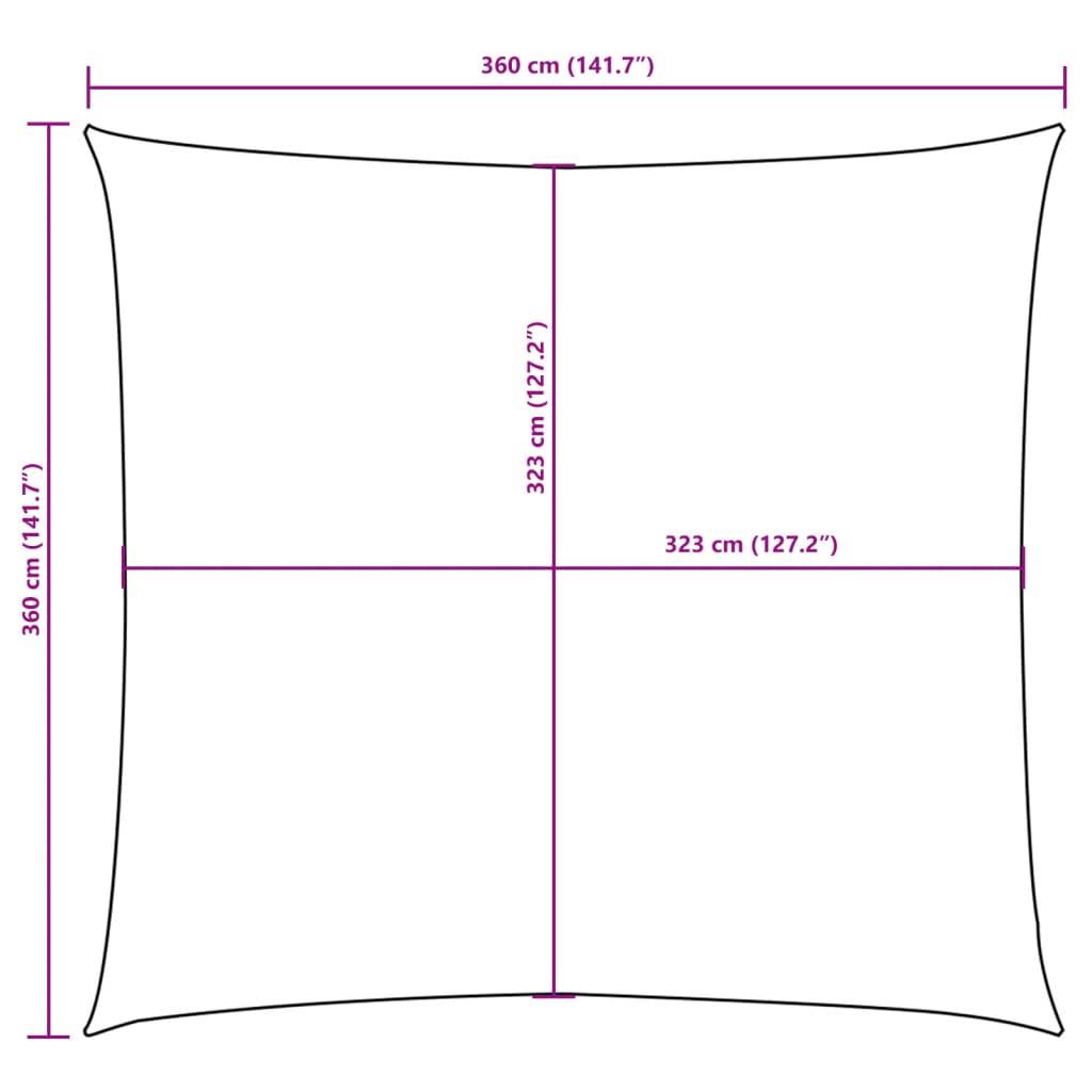 Uždanga nuo saulės, tamsiai žalia, 3,6x3,6m, oksfordo audinys