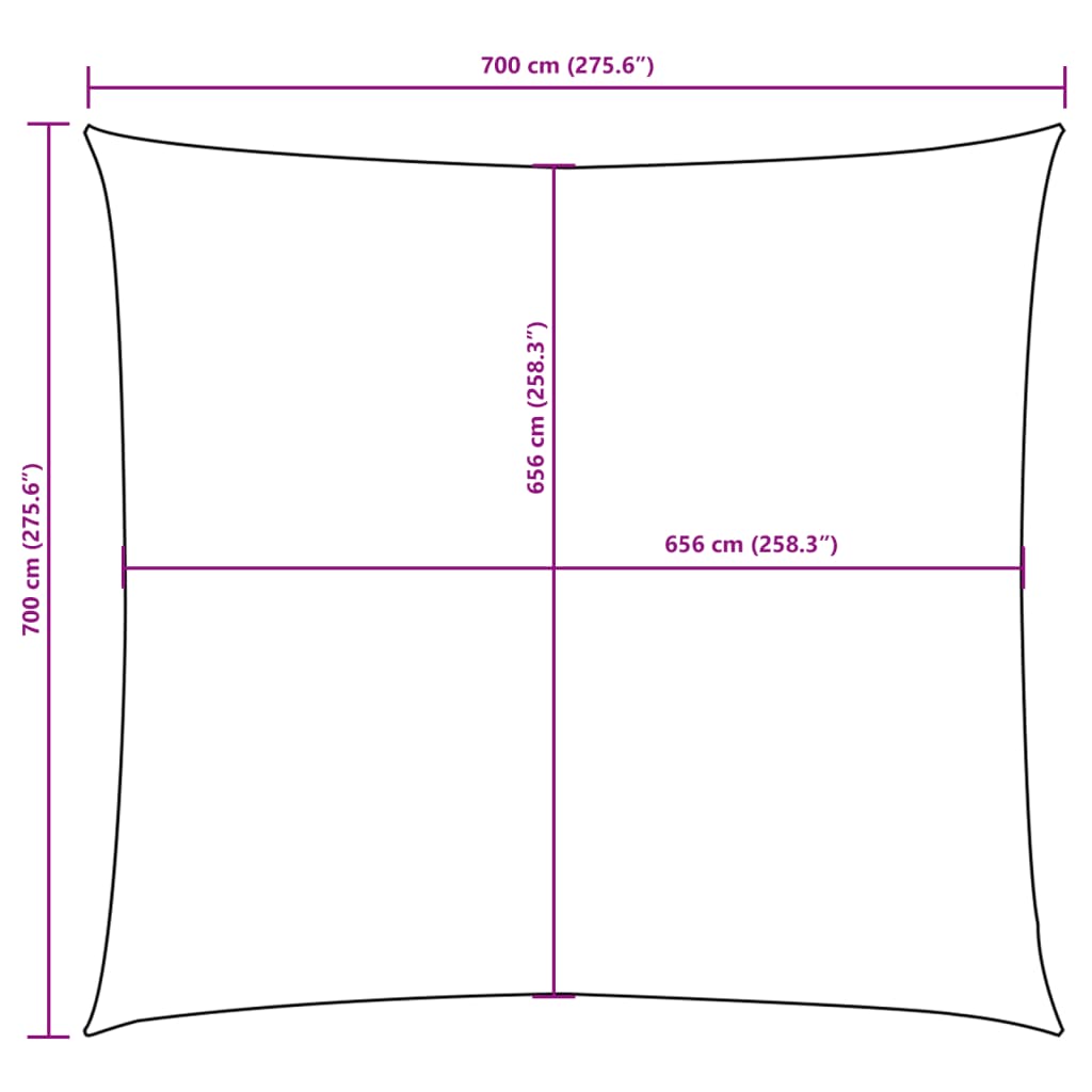 Sunshade, dark green, 7x7m, oxford fabric