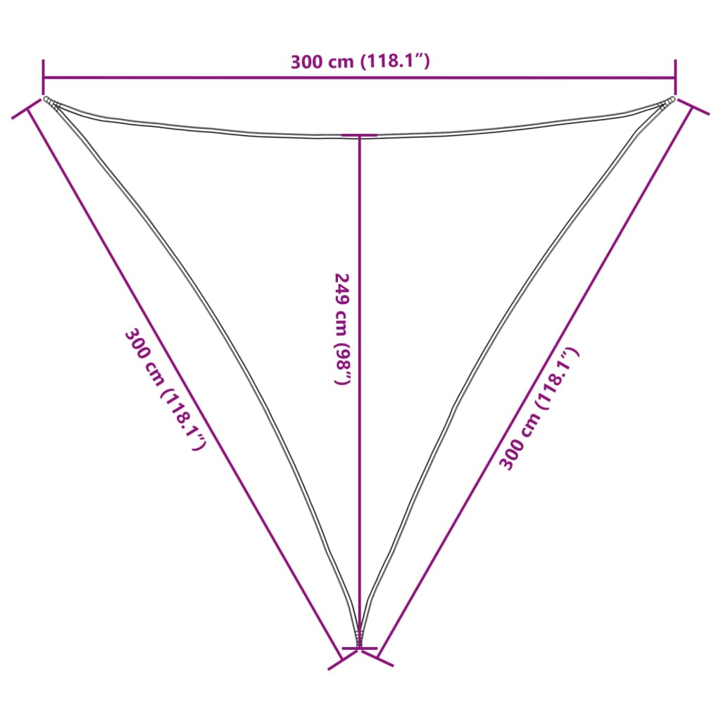 Uždanga nuo saulės, tamsiai žalia, 3x3x3m, oksfordo audinys