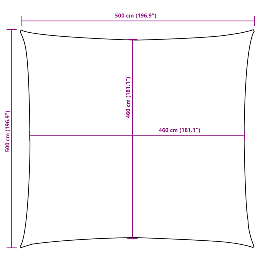 Sun shade, blue, 5x5m, oxford fabric, square