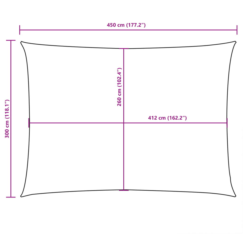 Uždanga nuo saulės, mėlyna, 3x4,5m, oksfordo audinys