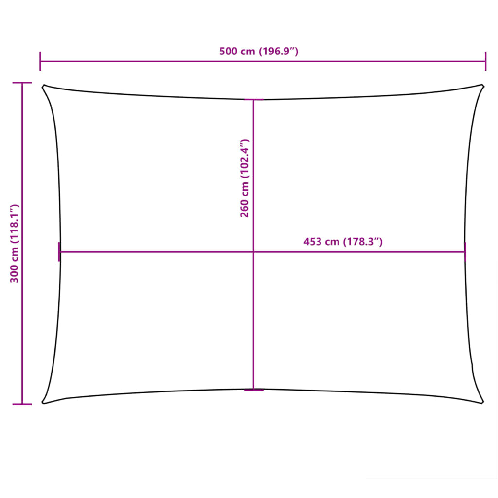 Uždanga nuo saulės, mėlyna, 3x5m, oksfordo audinys