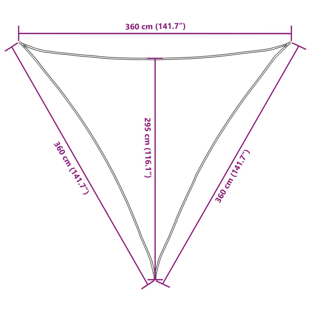Saules buras, zils, Oksfordas audums, 3,6x3,6x3,6 m