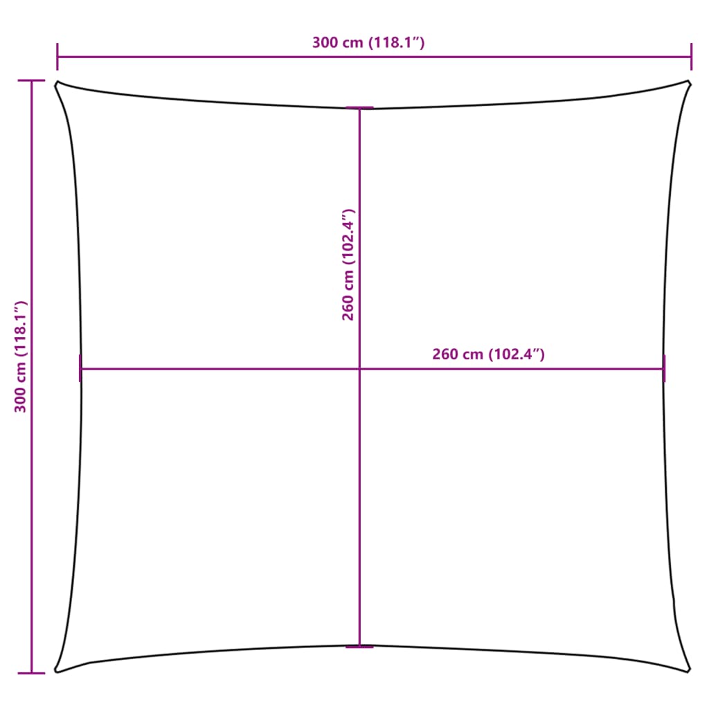 Uždanga nuo saulės, geltona, 3x3m, oksfordo audinys, kvadratinė