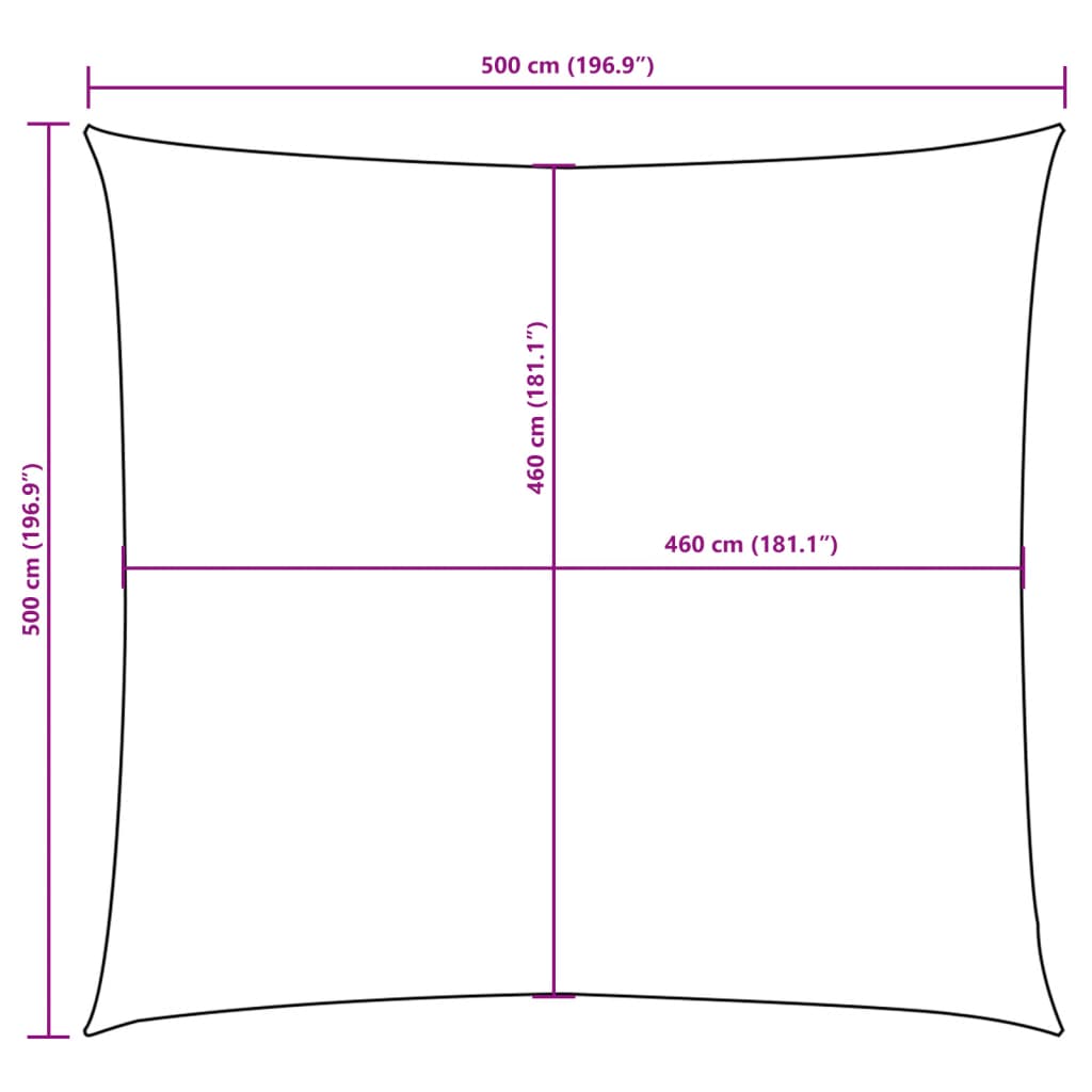 Sunshade, yellow, 5x5m, oxford fabric, square