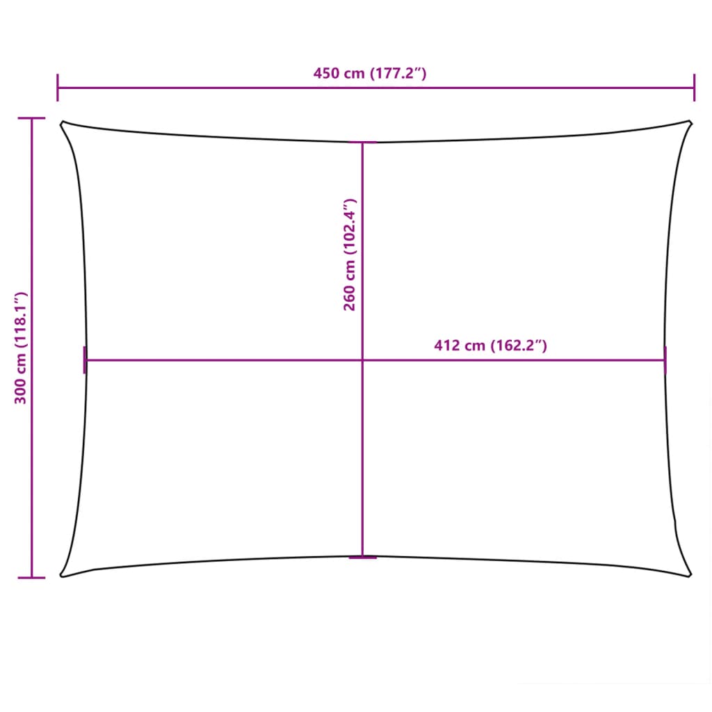 Saules tents, dzeltens, 3x4,5m, Oksfordas audums